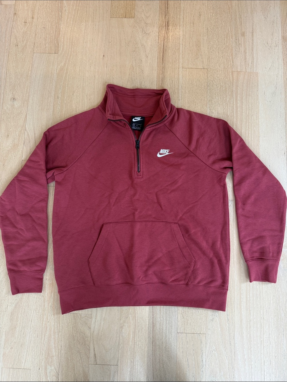 Nike Men’s Maroon Half-Zip Sweatshirt Pullover